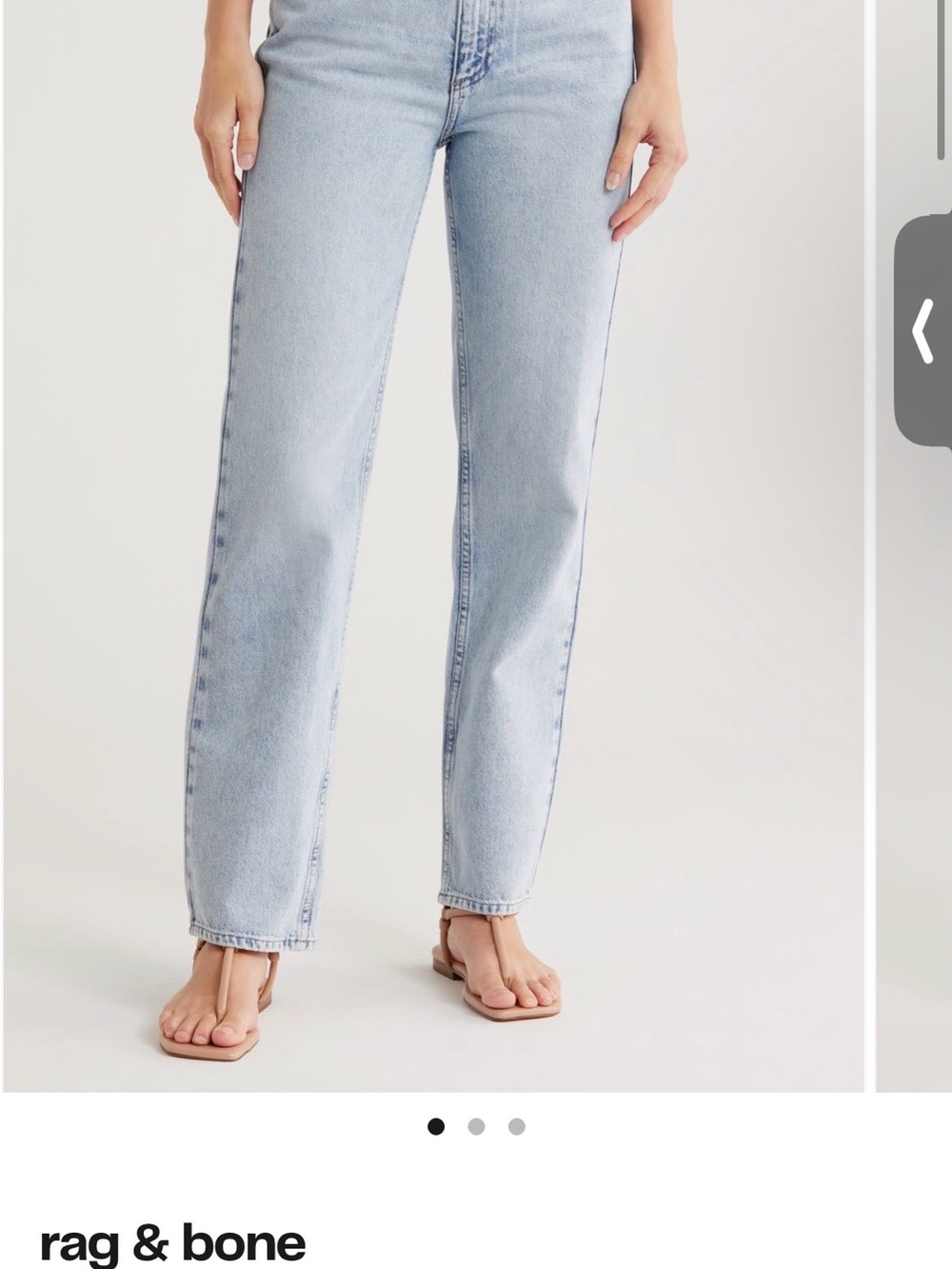 rag & bone Light Blue Straight-Leg Jeans